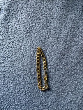 Gold Chain Link Bracelet - Chunky Curb Style